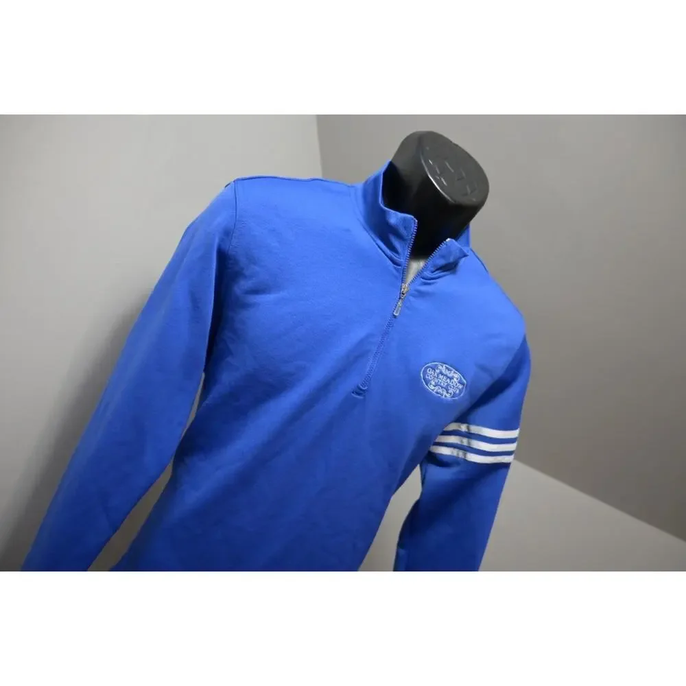 Adidas Golf Jacket ClimaLite 1/4 Zip Blue Long Sleeve Mens Size Medium‎